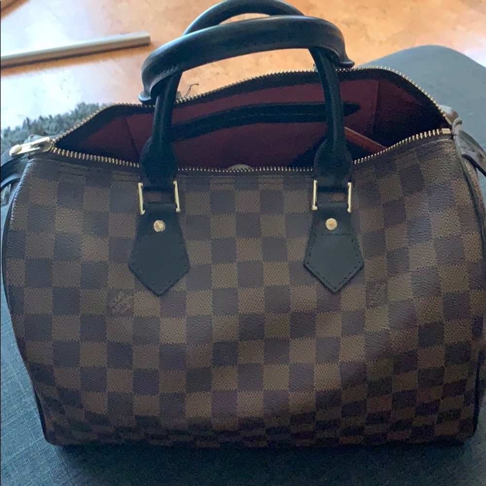 Monogram checkered purse